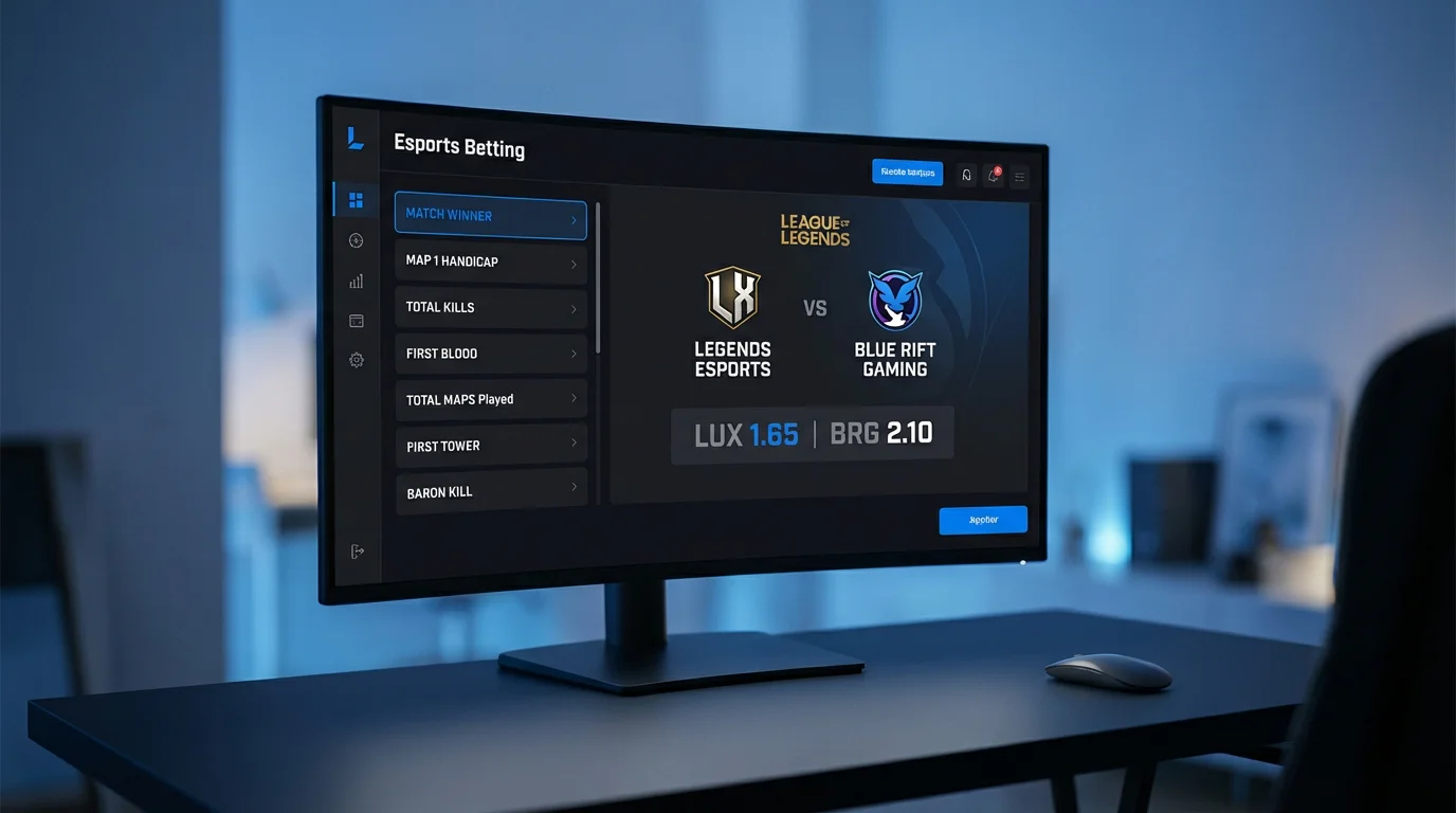 Piețe de pariuri disponibile pe un meci de League of Legends